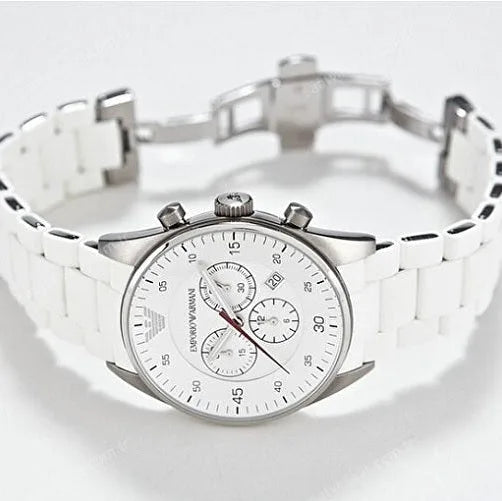 Emporio Armani AR5859 Sportivo Men's White Silicone Watch - SJR London Timepiece