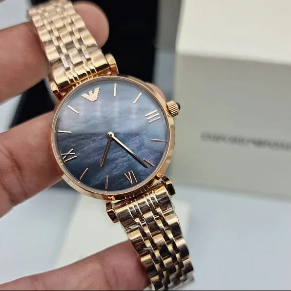 Emporio Armani AR11145 Gianni T-Bar Women's Rose Gold Watch - SJR London Timepiece