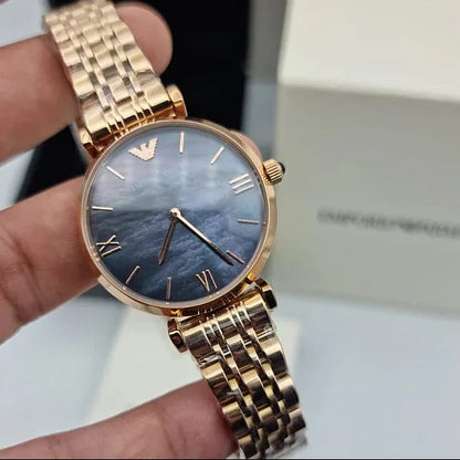 Emporio Armani AR11145 Gianni T-Bar Women's Rose Gold Watch - SJR London Timepiece