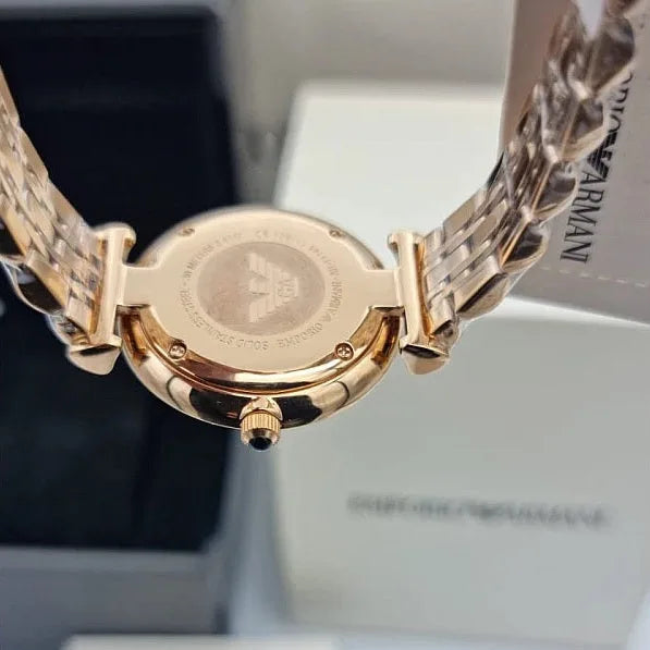Emporio Armani AR11145 Gianni T-Bar Women's Rose Gold Watch - SJR London Timepiece