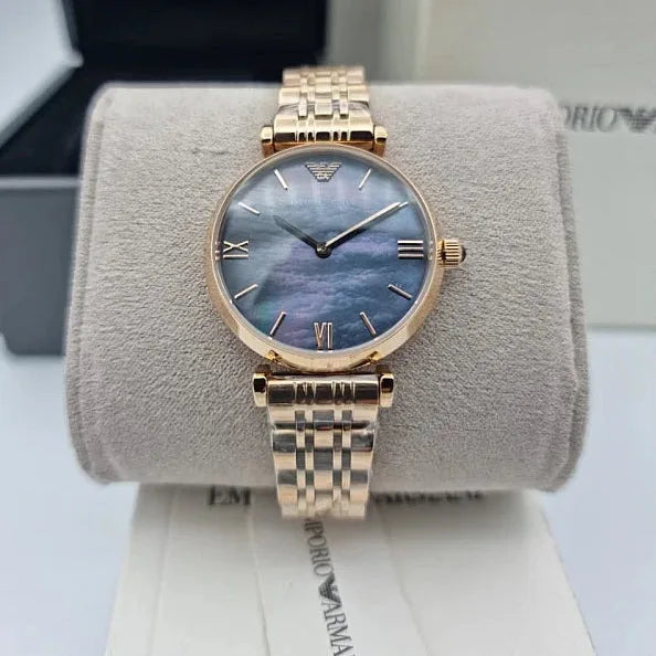 Emporio Armani AR11145 Gianni T-Bar Women's Rose Gold Watch - SJR London Timepiece