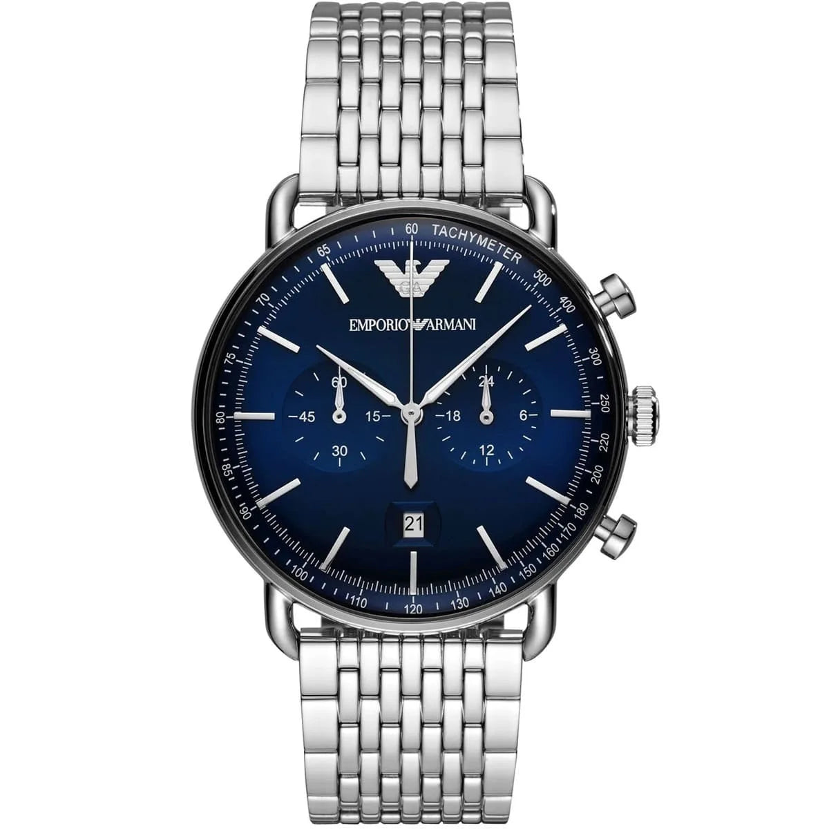 Emporio Armani AR11238 Aviator Men's Silver & Blue Watch - SJR London Timepiece
