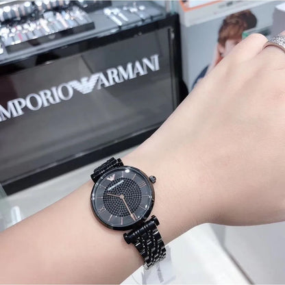 Emporio Armani AR11245 Gianni T-Bar Women's Black Watch - SJR London Timepiece