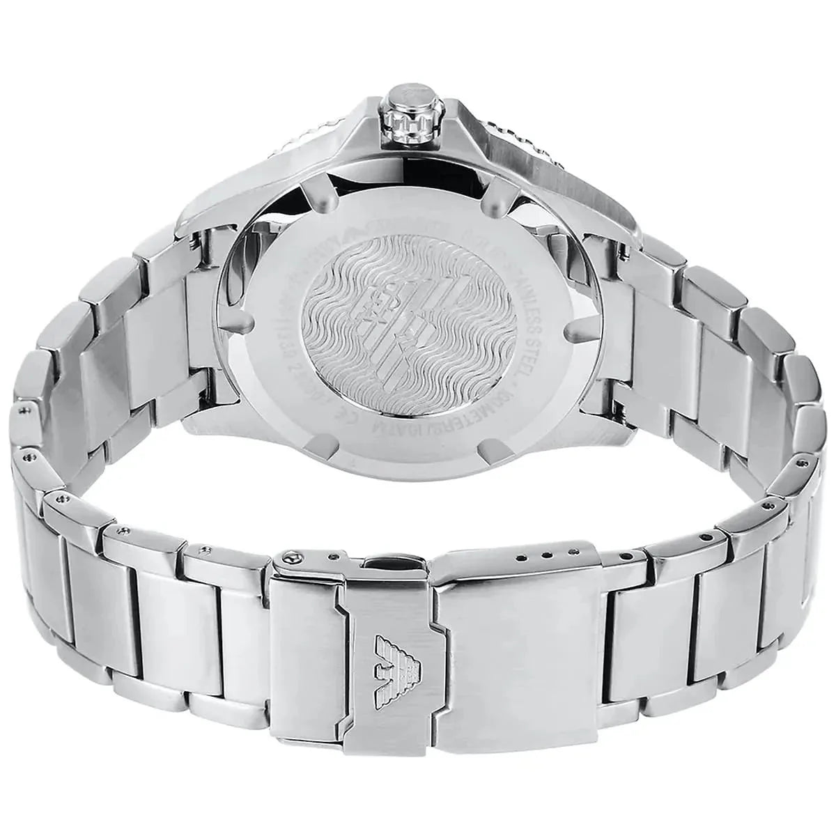 Emporio Armani AR11339 Men's Diver Style Silver & Blue Watch - SJR London Timepiece
