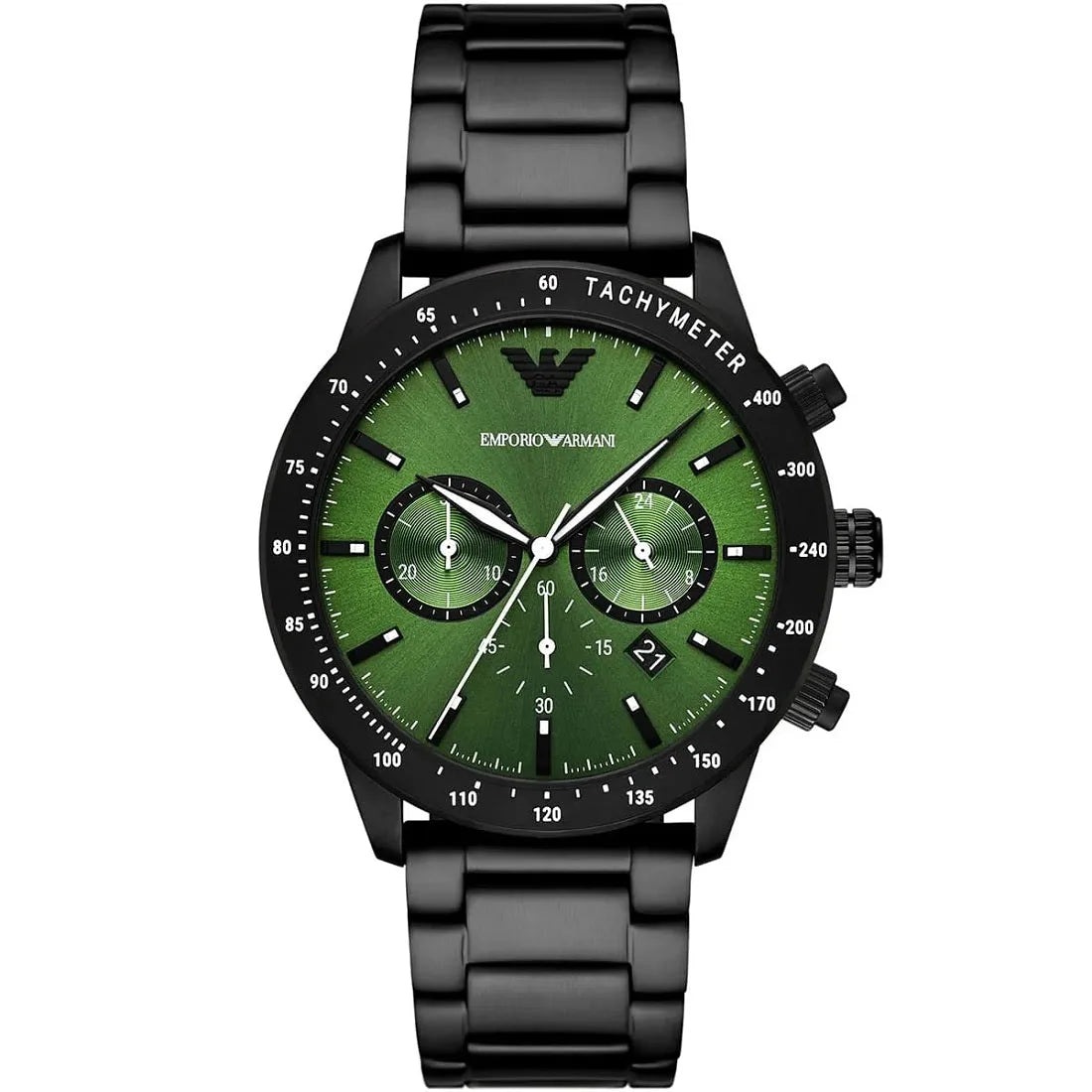 Emporio Armani AR11472 Mario Men's Black & Green Watch - SJR London Timepiece