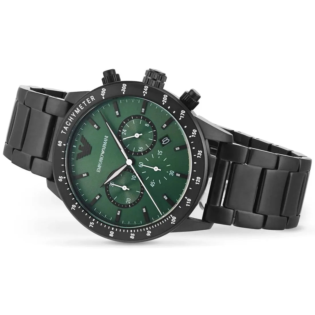 Emporio Armani AR11472 Mario Men's Black & Green Watch - SJR London Timepiece