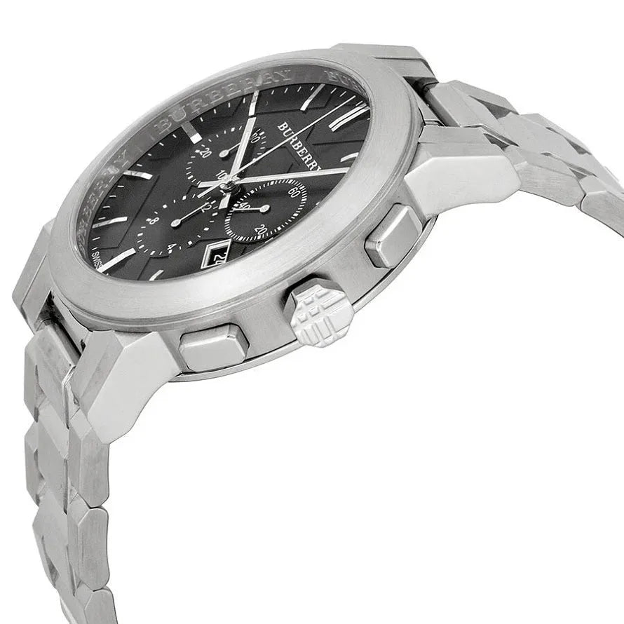 Burberry BU9351 The City Men's Silver & Black Chronograph Watch - SJR London Timepiece