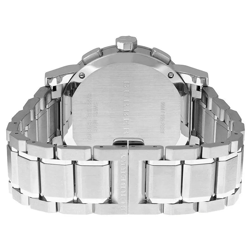 Burberry BU9351 The City Men's Silver & Black Chronograph Watch - SJR London Timepiece