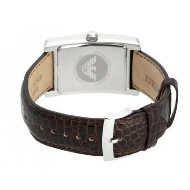 Emporio Armani AR0154 Classic Men's Rectangular Beige Watch - SJR London Timepiece
