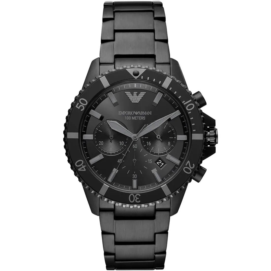 Emporio Armani AR11363 Men's Diver Style All Black Watch - SJR London Timepiece