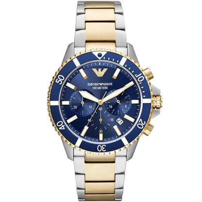 Emporio Armani AR11362 Diver Men's Two-Tone Gold Watch - SJR London Timepiece