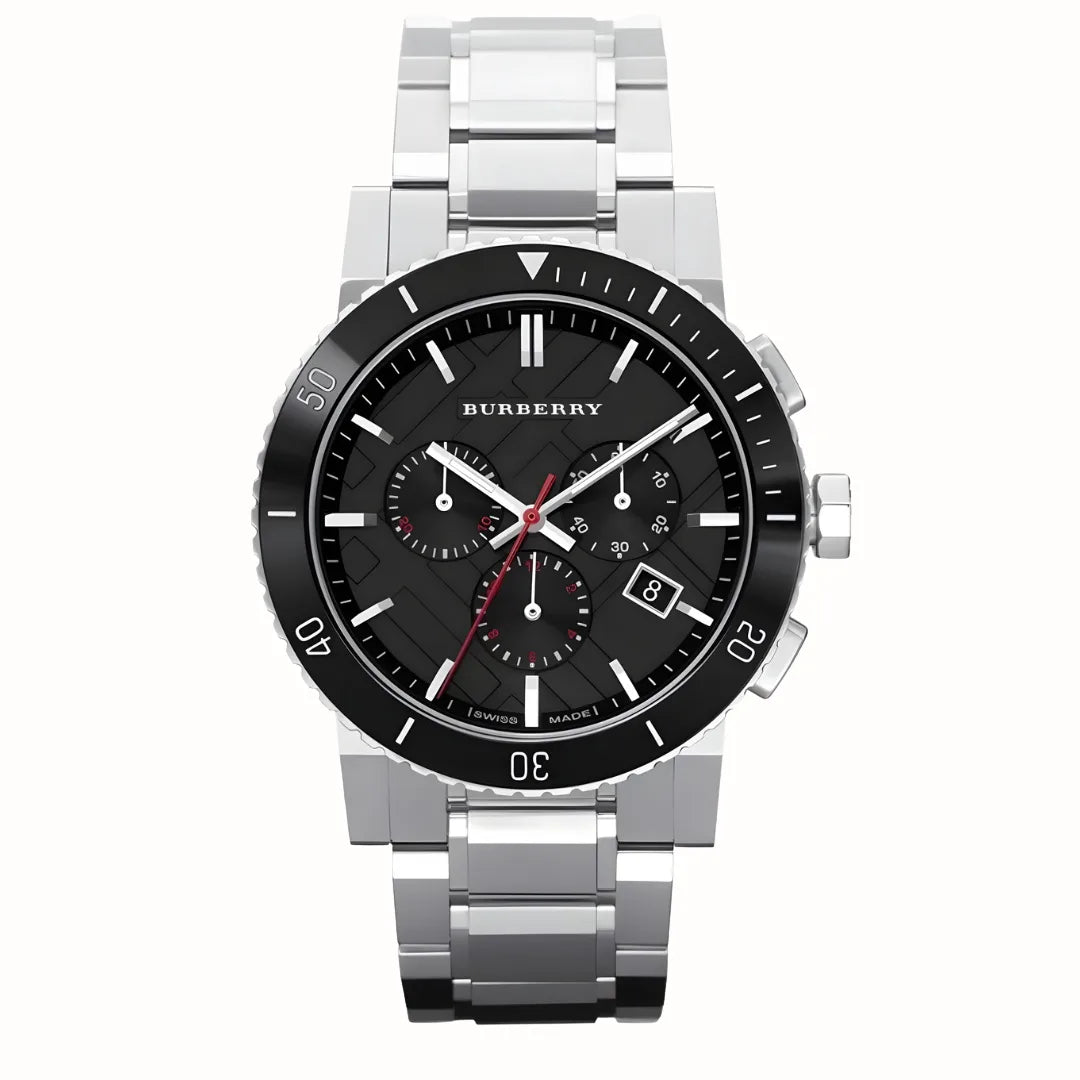 Burberry BU9380 The City Men's Silver & Black Dial Watch - SJR London Timepiece