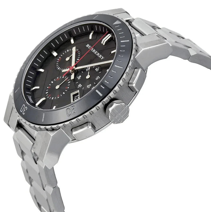 Burberry BU9380 The City Men's Silver & Black Dial Watch - SJR London Timepiece