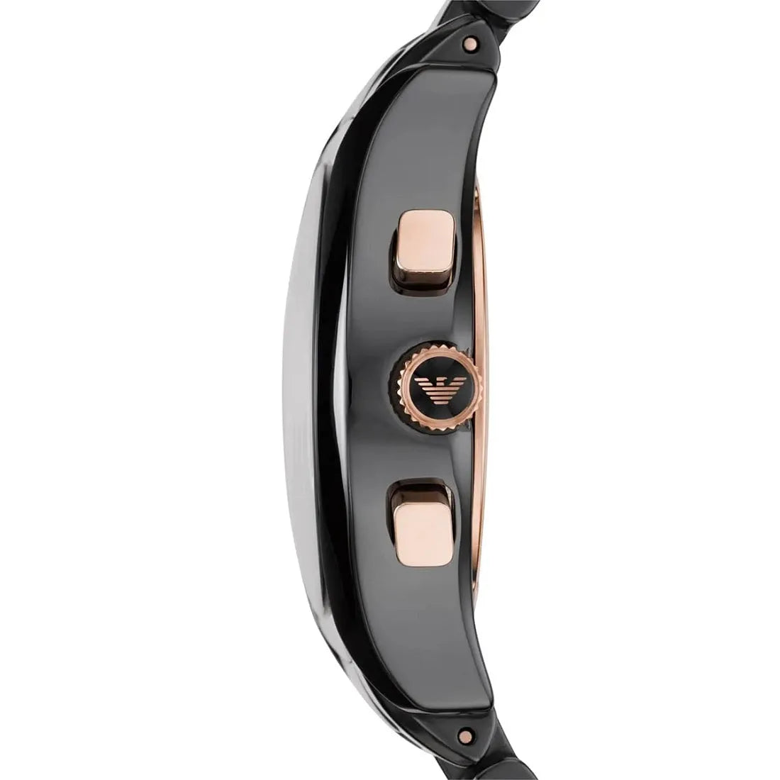 Emporio Armani AR1411 Ceramica Women's Black & Rose Gold Watch - SJR London Timepiece