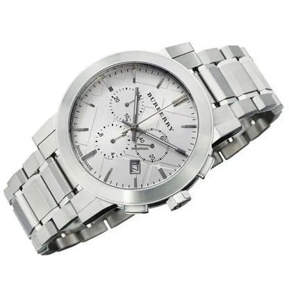 Burberry BU9750 The City Unisex Silver Chronograph Watch - SJR London Timepiece