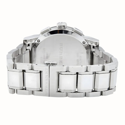 Burberry BU9750 The City Unisex Silver Chronograph Watch - SJR London Timepiece