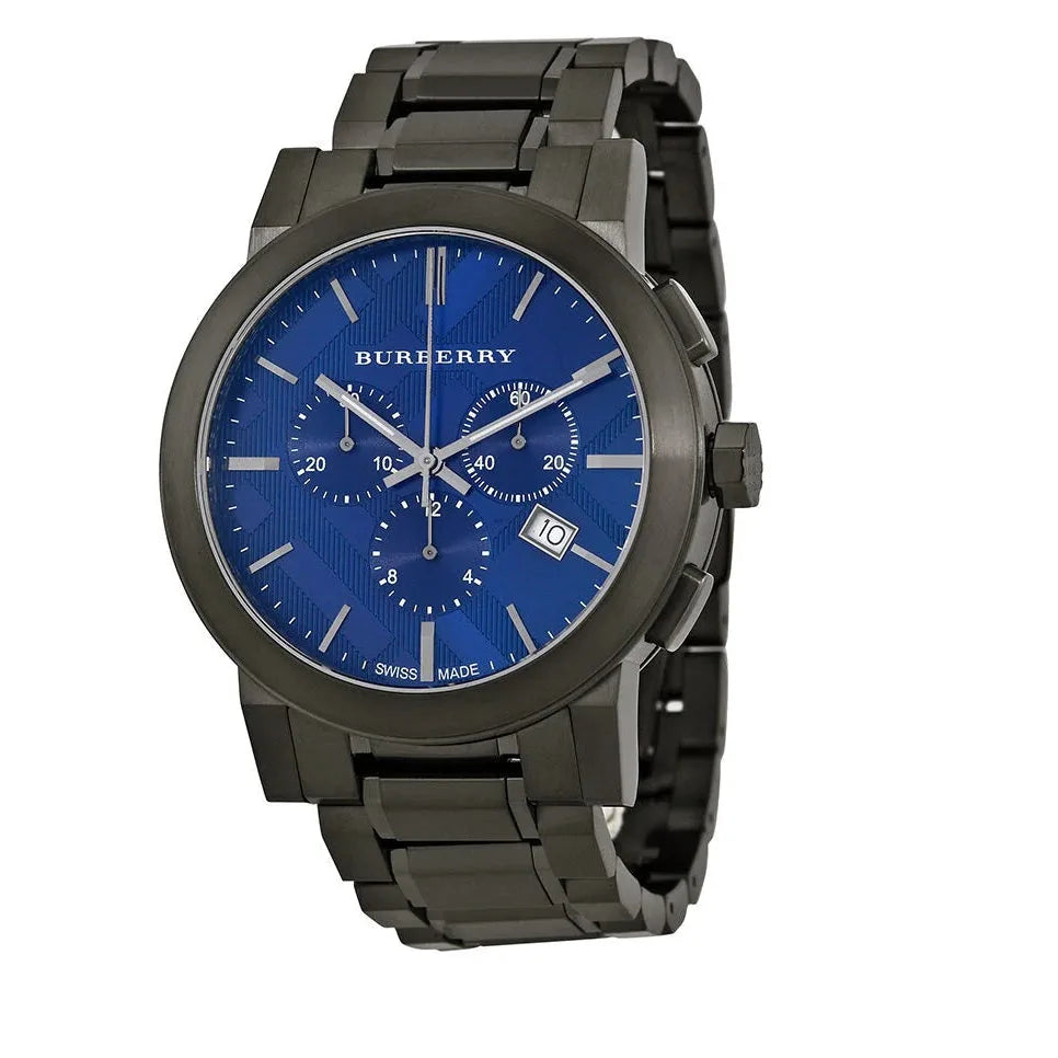 Burberry BU9365 The City Men's Gunmetal & Blue Watch - SJR London Timepiece