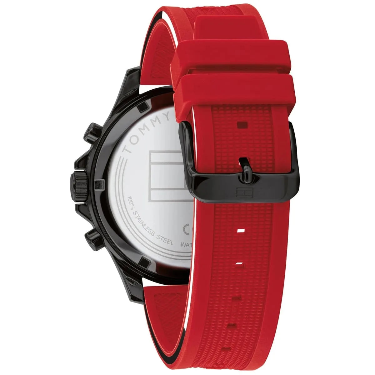Tommy Hilfiger 1791722 Bank Men's Red Silicone Watch - SJR London Timepiece