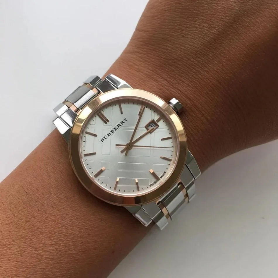 Burberry BU9105 The City Women's Silver & Rose Gold Watch - SJR London Timepiece