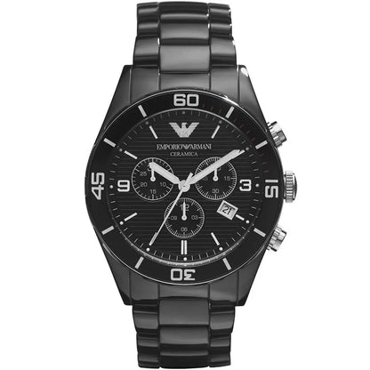 Emporio Armani AR1421 Leo Men's Black Ceramic Watch - SJR London Timepiece