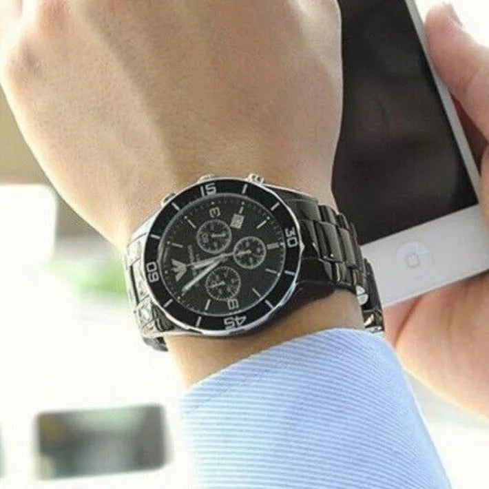 Emporio Armani AR1421 Leo Men's Black Ceramic Watch - SJR London Timepiece