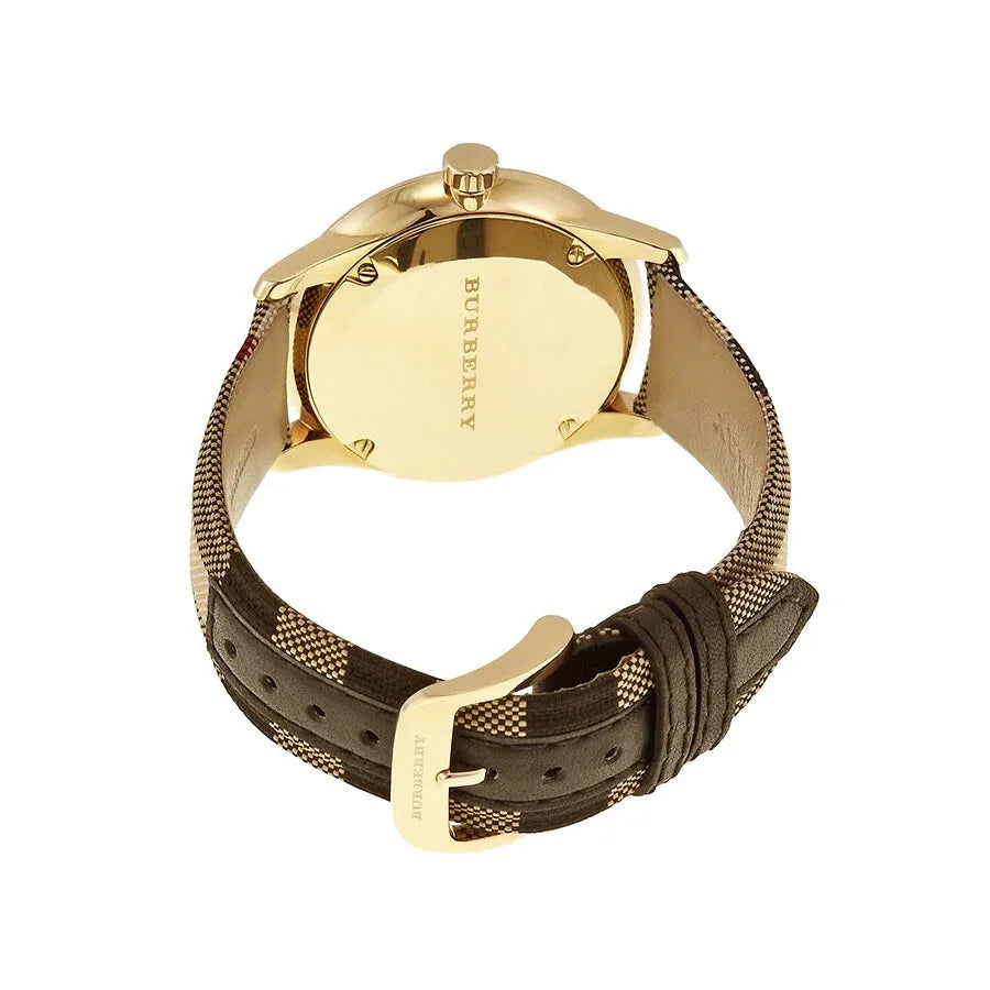 Burberry BU10001 The City Men's Gold & House Check Watch - SJR London Timepiece