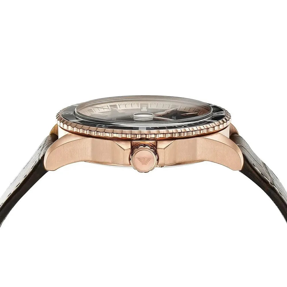 Emporio Armani AR11556 Men's Rose Gold Diver Watch - SJR London Timepiece