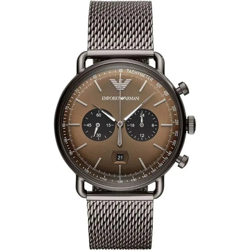 Emporio Armani AR11141 Aviator Men's Grey Mesh Watch - SJR London Timepiece