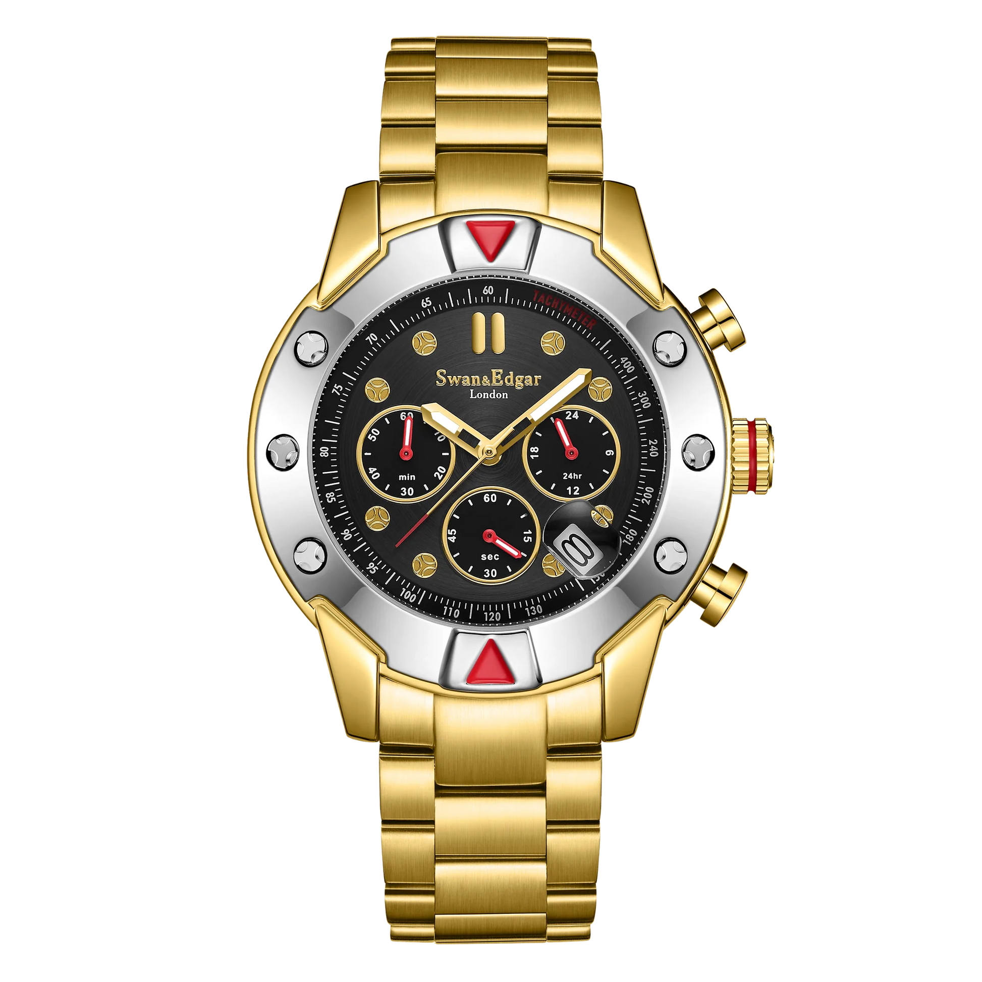 Limited Edition Swan & Edgar Hand Assembled Mechanical-Quartz Hybrid Gold - SJR London Timepiece