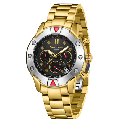Limited Edition Swan & Edgar Hand Assembled Mechanical-Quartz Hybrid Gold - SJR London Timepiece
