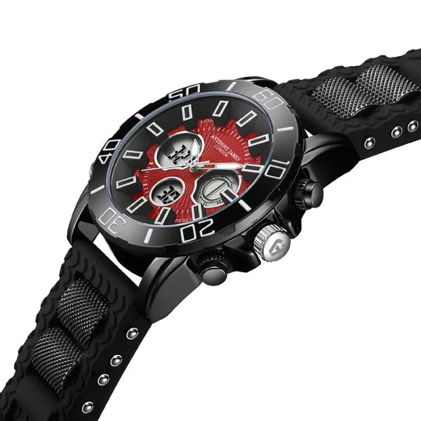Hand Assembled Anthony James Speedster Red - SJR London Timepiece