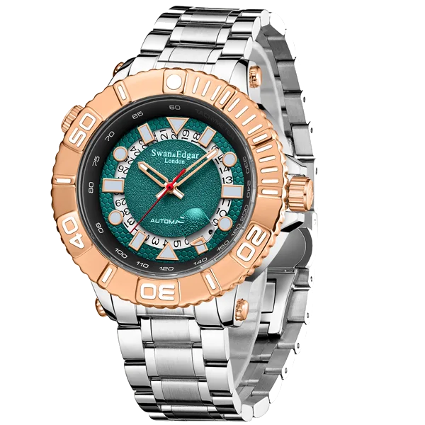 Limited Edition Swan & Edgar Hand Assembled Geometric Racer Automatic Two Tone Steel - SJR London Timepiece