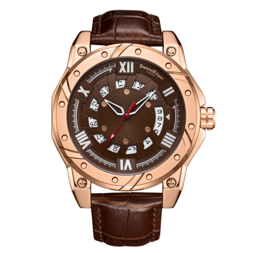 Limited Edition Swan & Edgar Hand Assembled Engineer Automatic Brown - SJR London Timepiece