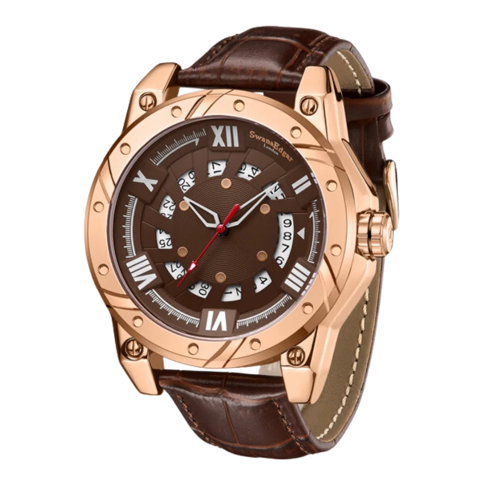 Limited Edition Swan & Edgar Hand Assembled Engineer Automatic Brown - SJR London Timepiece