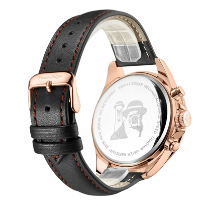 Limited Edition Swan & Edgar Hand Assembled Speed Tracker Mechanical Quartz Rose White - SJR London Timepiece