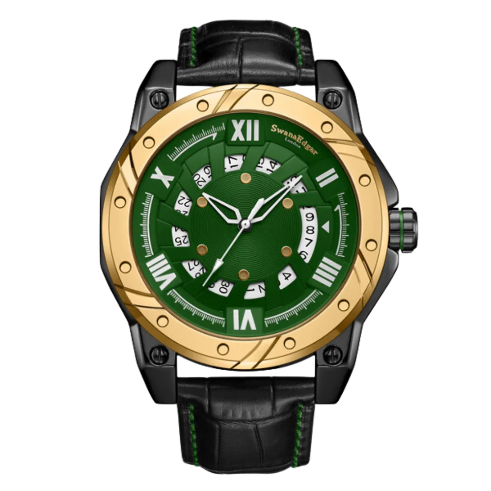 Limited Edition Swan & Edgar Hand Assembled Engineer Automatic Green - SJR London Timepiece