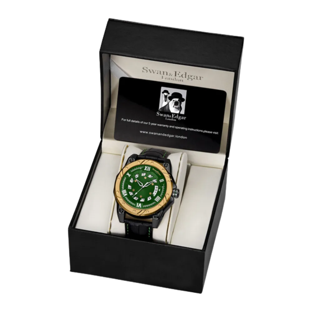 Limited Edition Swan & Edgar Hand Assembled Engineer Automatic Green - SJR London Timepiece
