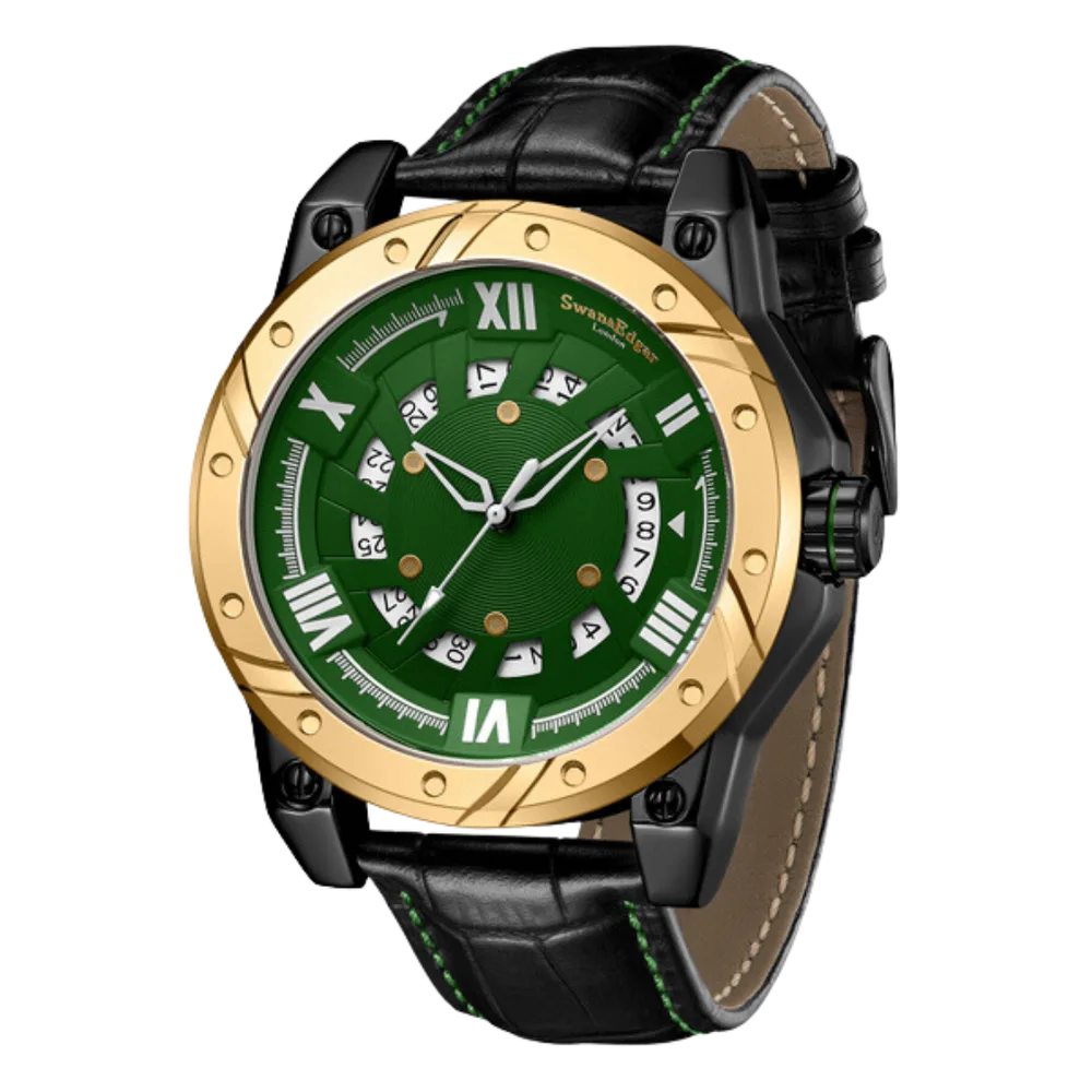 Limited Edition Swan & Edgar Hand Assembled Engineer Automatic Green - SJR London Timepiece