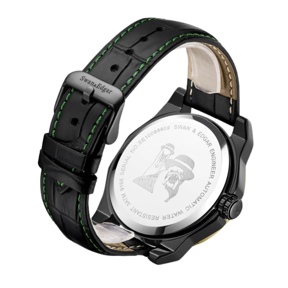 Limited Edition Swan & Edgar Hand Assembled Engineer Automatic Green - SJR London Timepiece