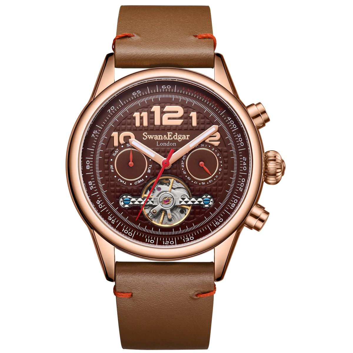 Limited Edition Swan & Edgar Hand Assembled Hasten Automatic Rose Brown - SJR London Timepiece