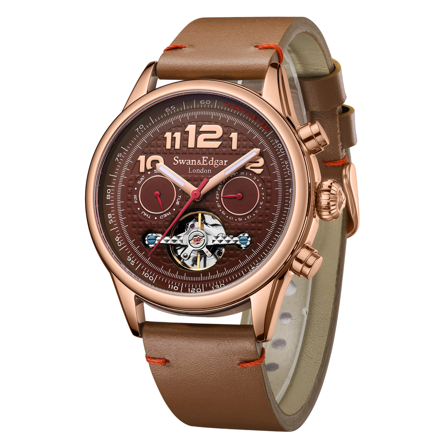 Limited Edition Swan & Edgar Hand Assembled Hasten Automatic Rose Brown - SJR London Timepiece