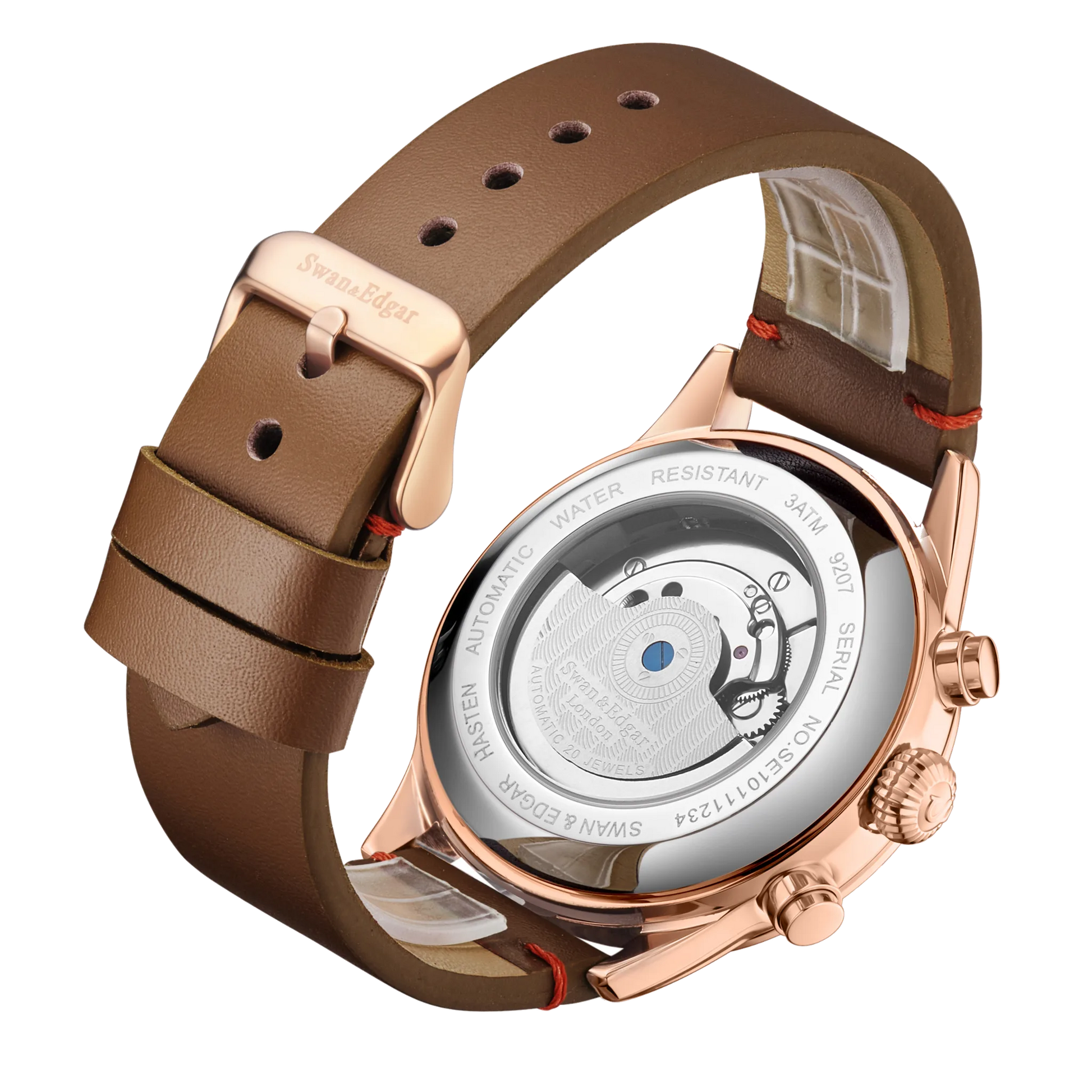 Limited Edition Swan & Edgar Hand Assembled Hasten Automatic Rose Brown - SJR London Timepiece