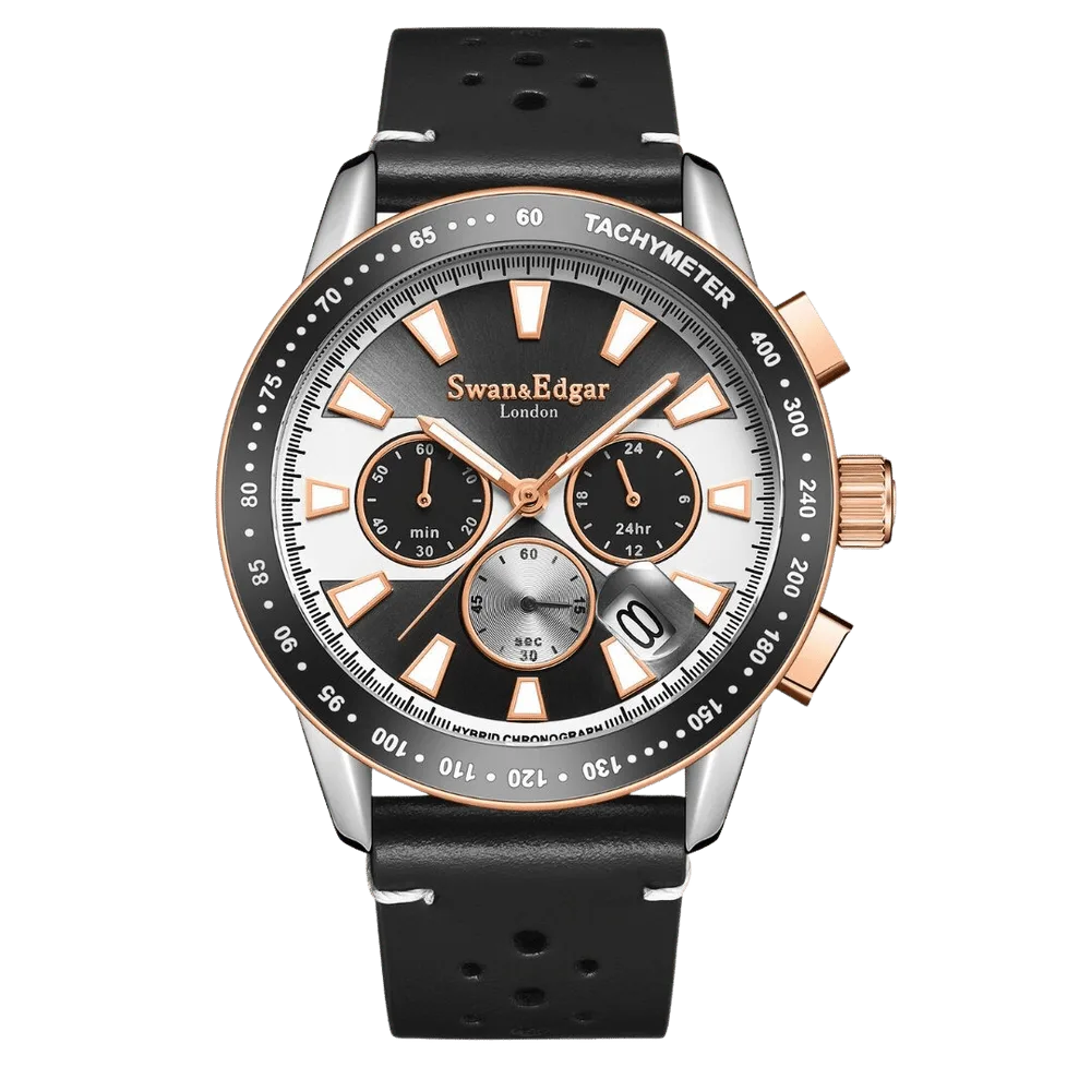 Limited Edition Swan & Edgar Hand Assembled Mechanical Quartz Racer Steel - SJR London Timepiece