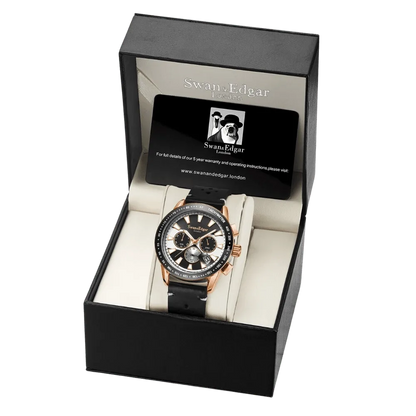 Limited Edition Swan & Edgar Hand Assembled Mechanical Quartz Racer Steel - SJR London Timepiece