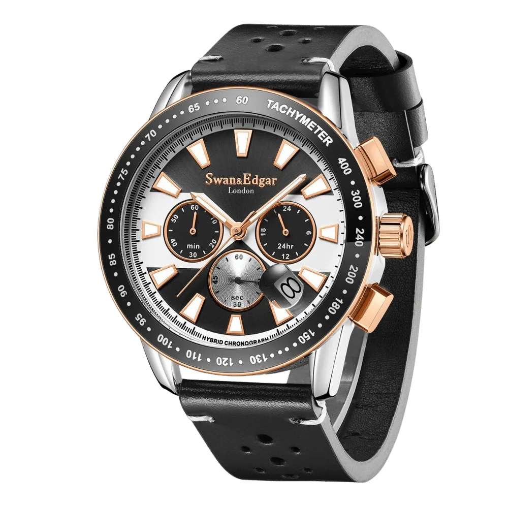 Limited Edition Swan & Edgar Hand Assembled Mechanical Quartz Racer Steel - SJR London Timepiece