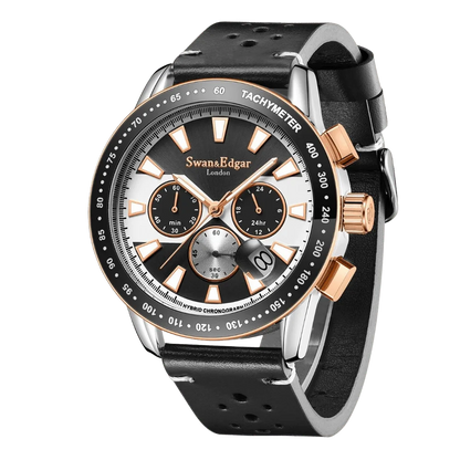 Limited Edition Swan & Edgar Hand Assembled Mechanical Quartz Racer Steel - SJR London Timepiece