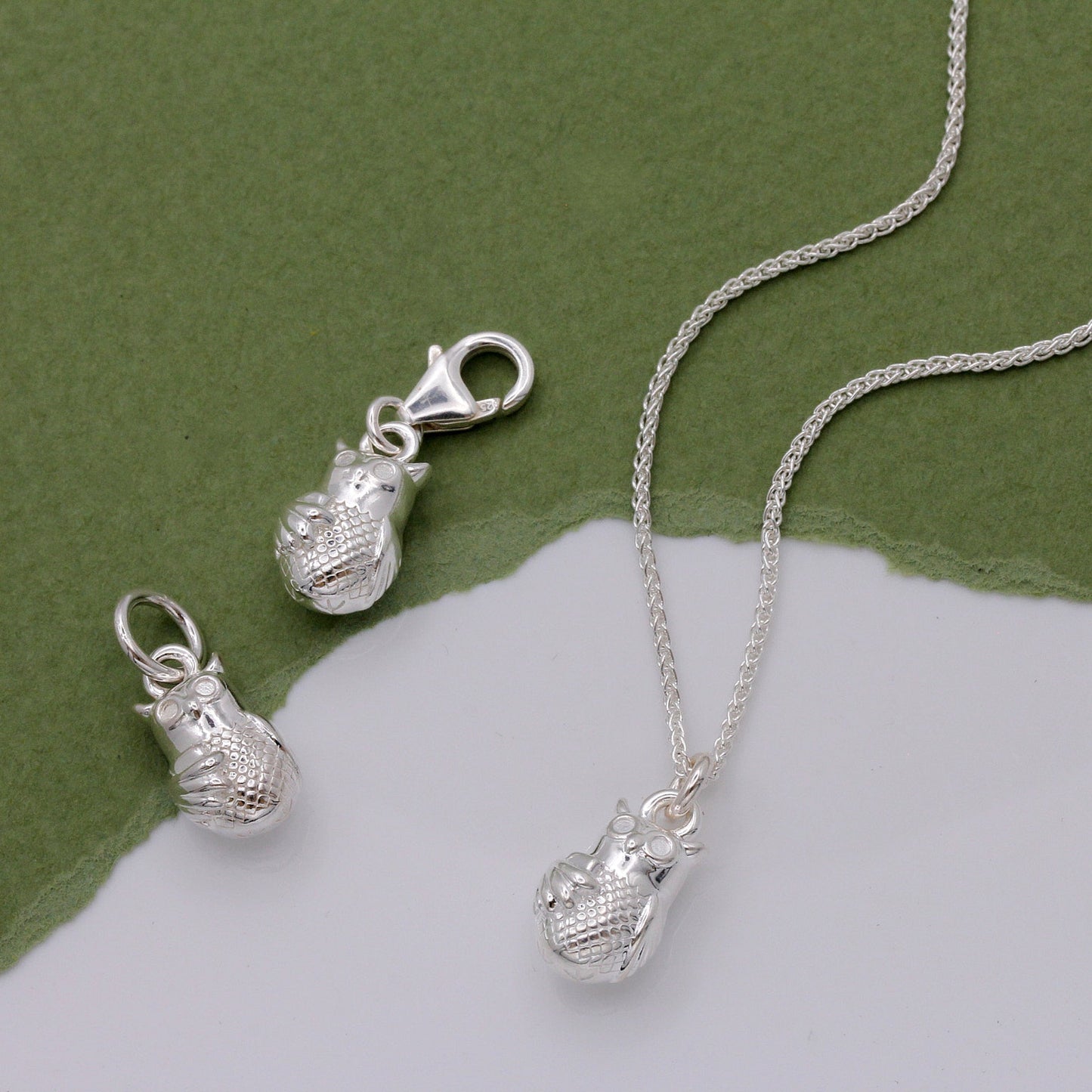 Owl Personalised Silver Charm Scarlett Jewellery