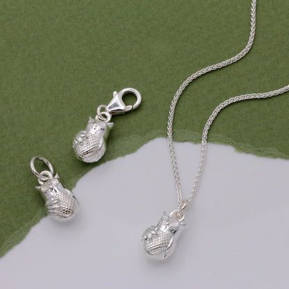 Owl Personalised Silver Charm Scarlett Jewellery