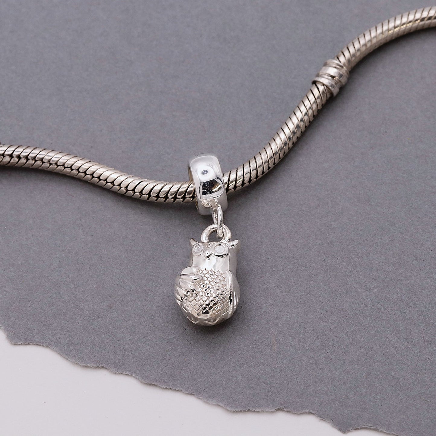 Owl Personalised Silver Charm Scarlett Jewellery