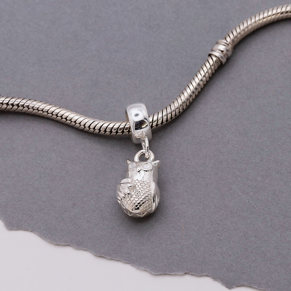 Owl Personalised Silver Charm Scarlett Jewellery